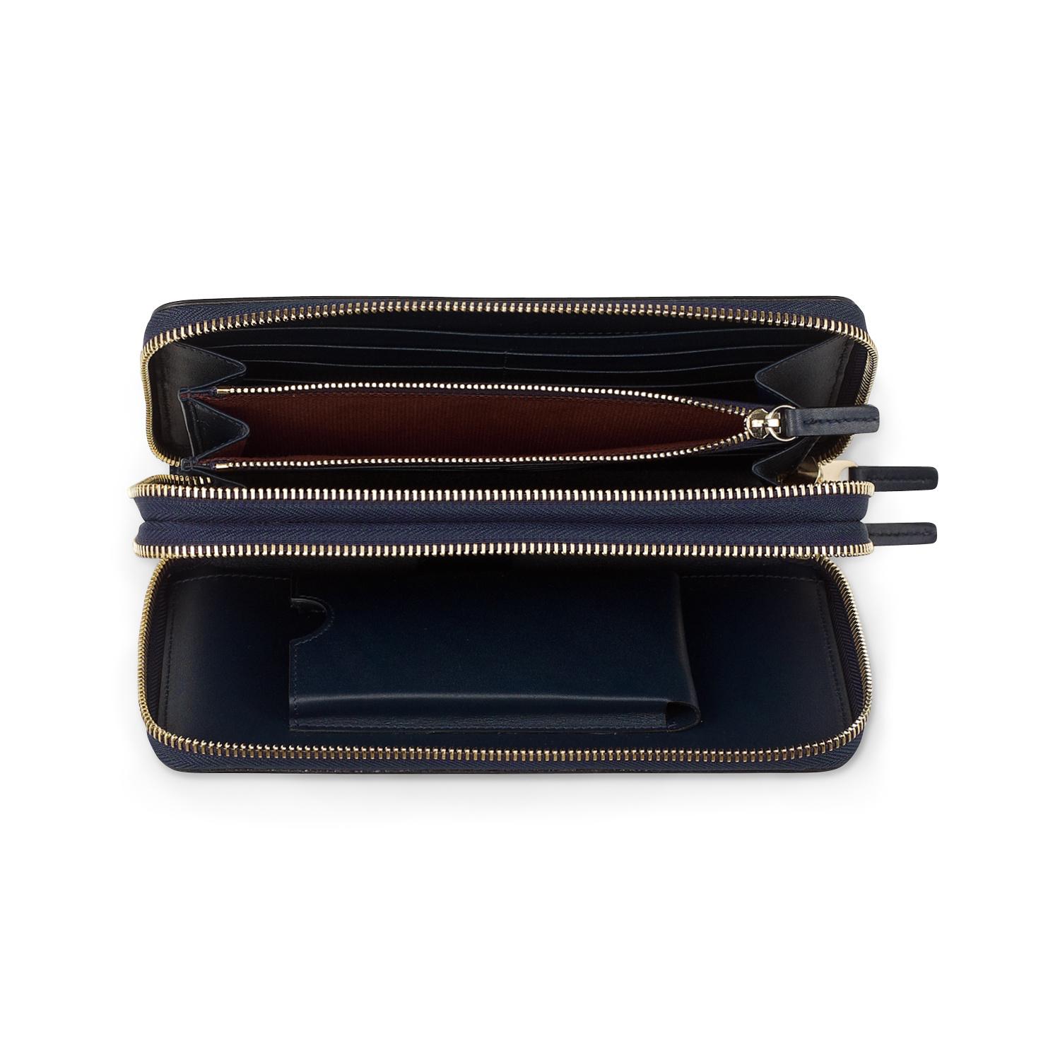 double zip travel wallet
