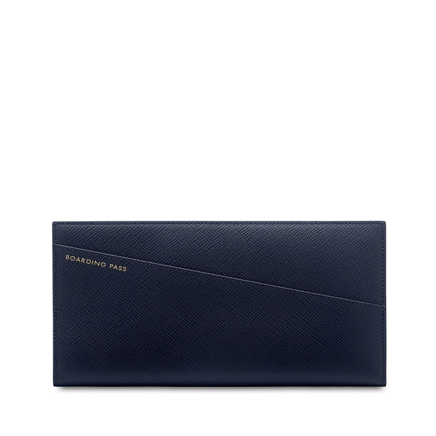Smythson Panama Slim Travel Wallet in Navy (Blue) Lyst