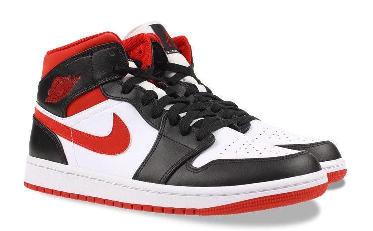 jordan 1 mid rood wit zwart