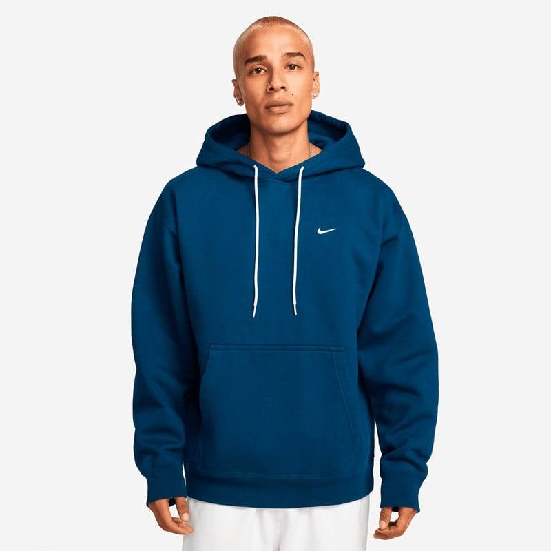 Nike Solo Swoosh Fleece Hoodie in Blue for Men | Lyst