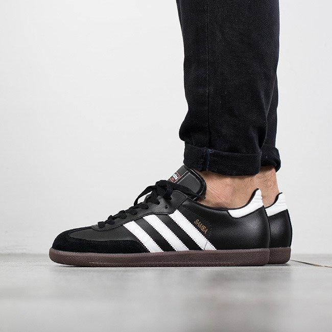 black leather sambas