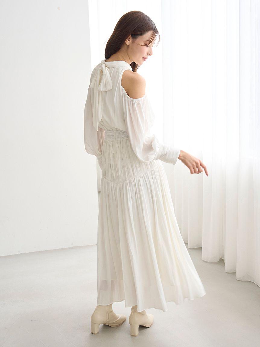 crochet bodice maxi dress Odessa Crochet Maxi Dress Natural / S