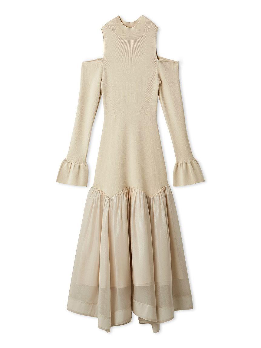 snidel knit dress SNIDEL Square neck mermaid knit dress