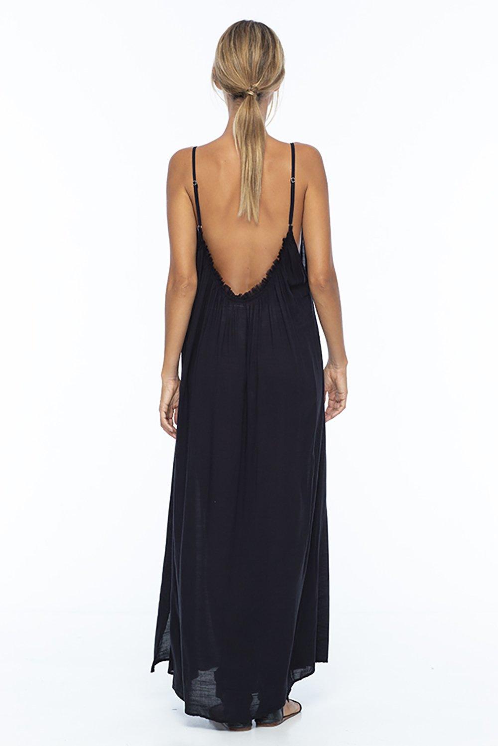 black maxi sundress