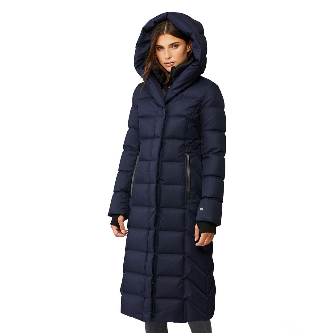 SOIA & KYO Fleece Talyse Maxi-length Brushed Down Coat In Lapis in Blue ...