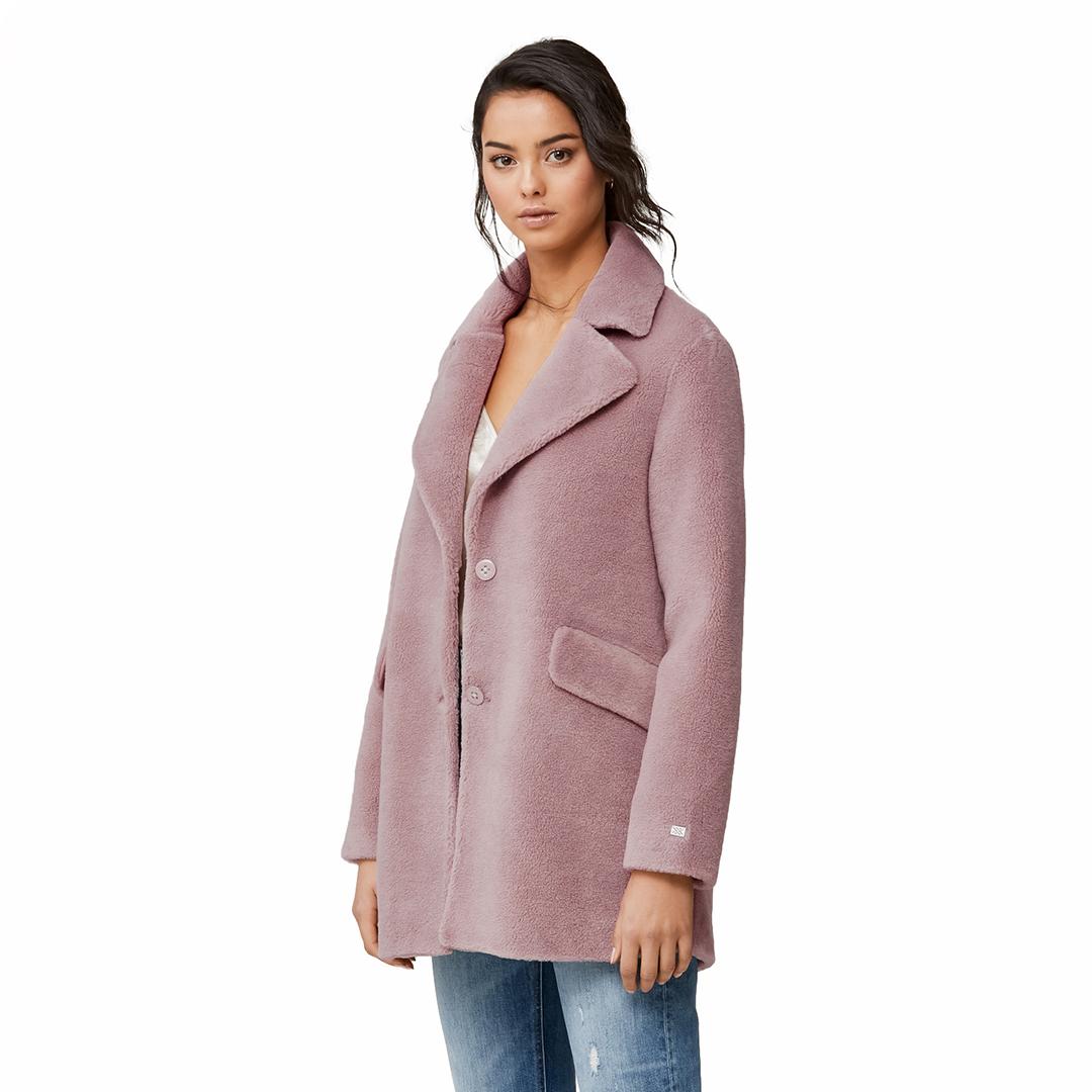 mid length sherpa coat