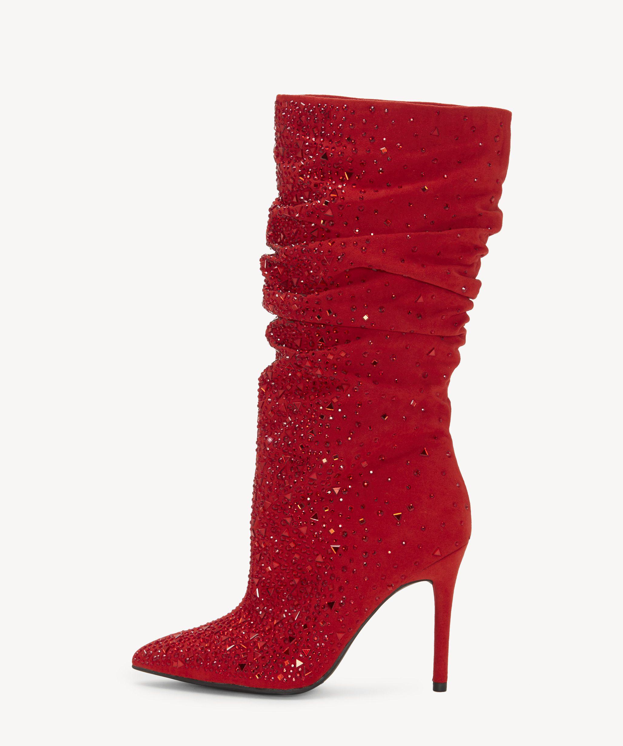 red jessica simpson boots