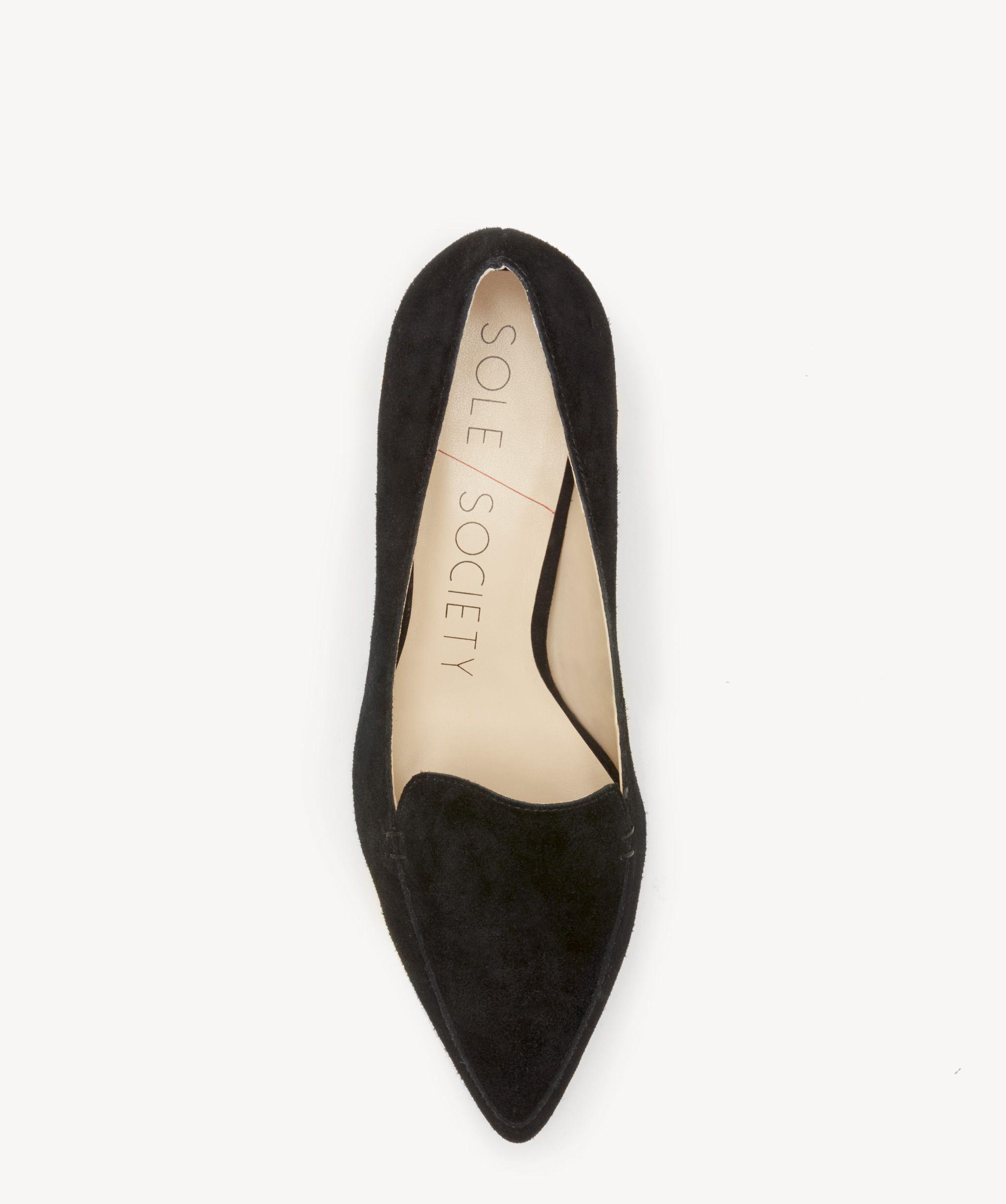 sole society mavis flare heel loafer
