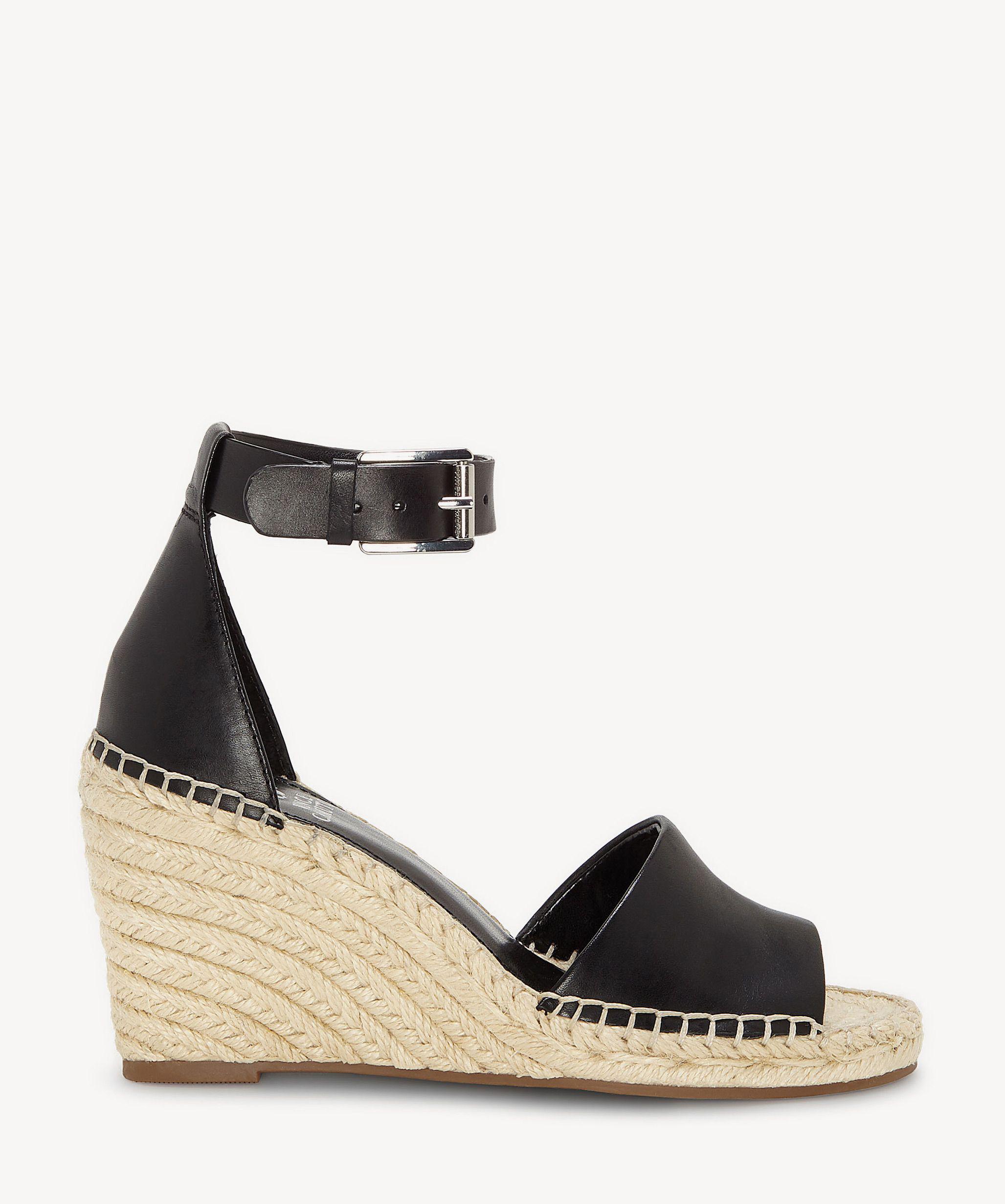 Vince Camuto Leather Leera Espadrille Wedge in Black - Lyst