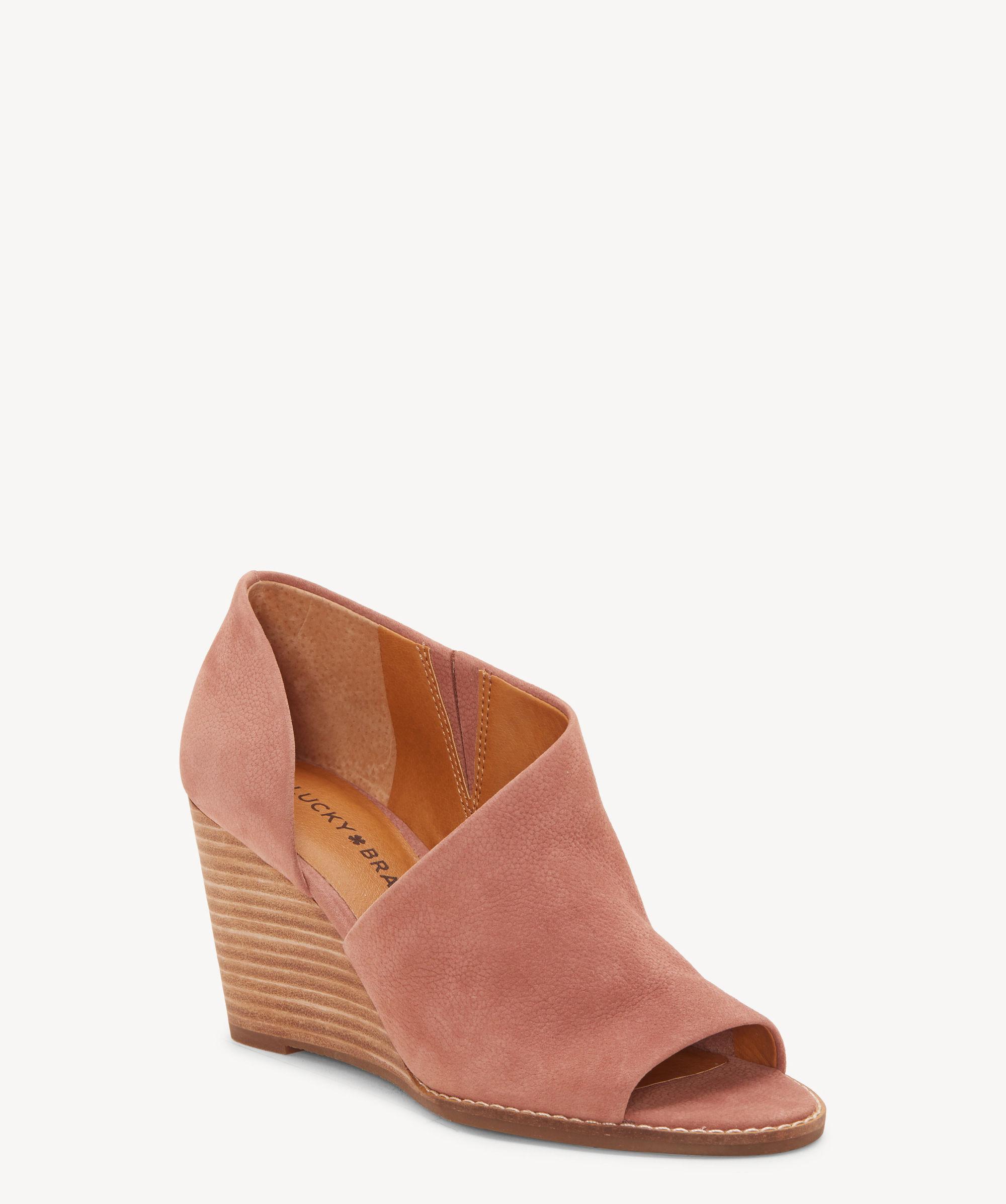 lucky brand suede wedges