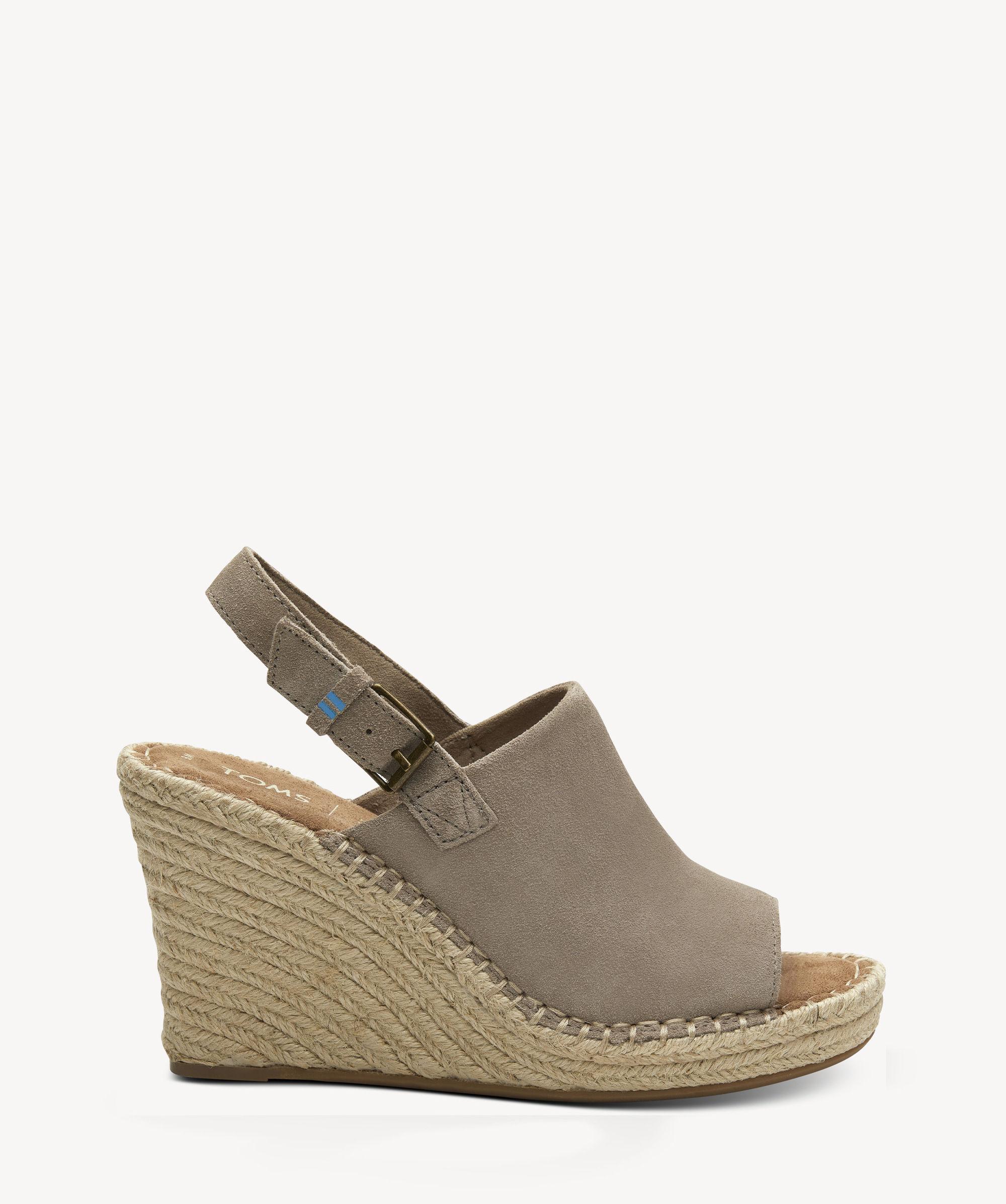 desert taupe suede women's monica wedges