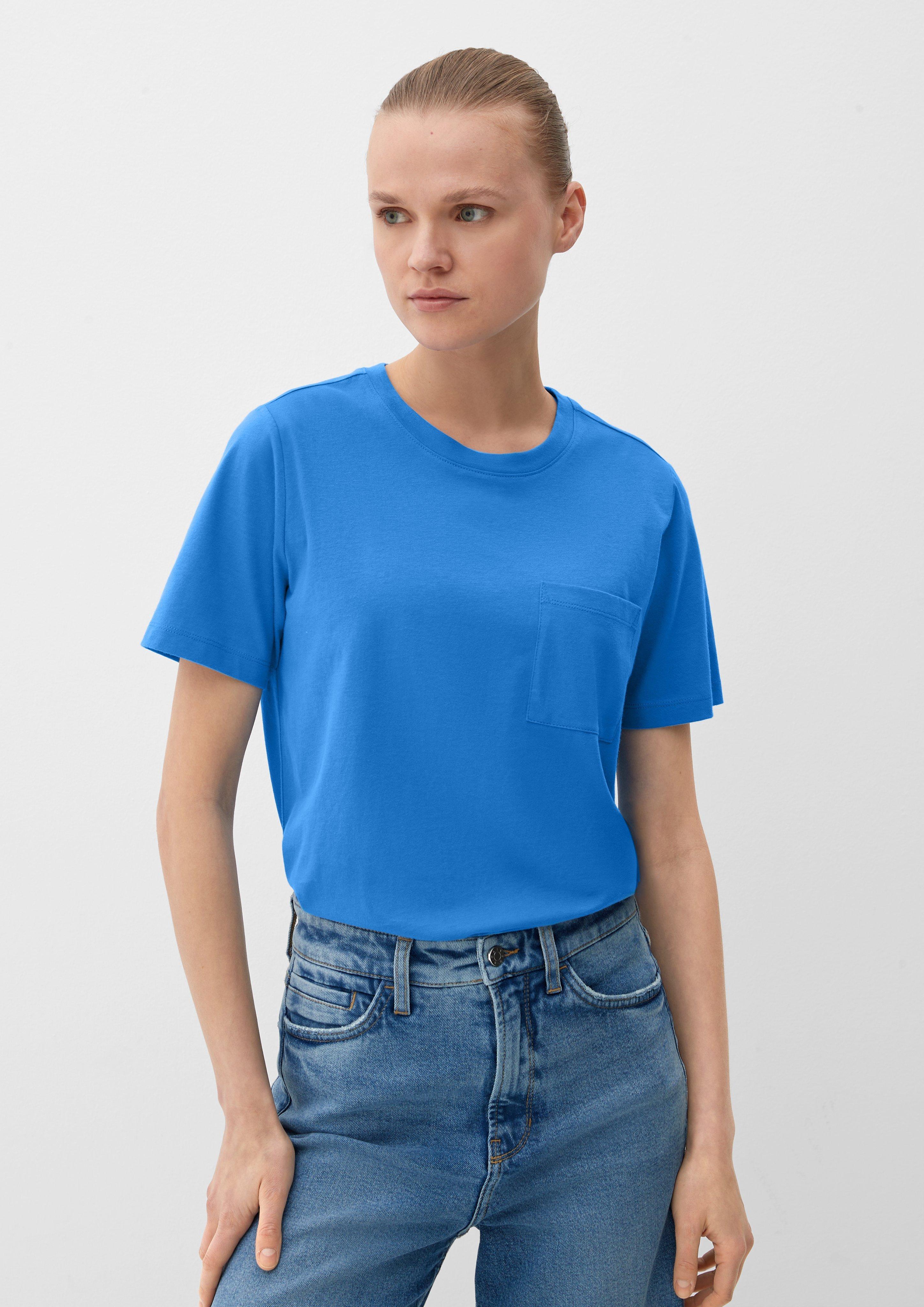 S.oliver T-Shirt mit Brusttasche in Blau | Lyst DE