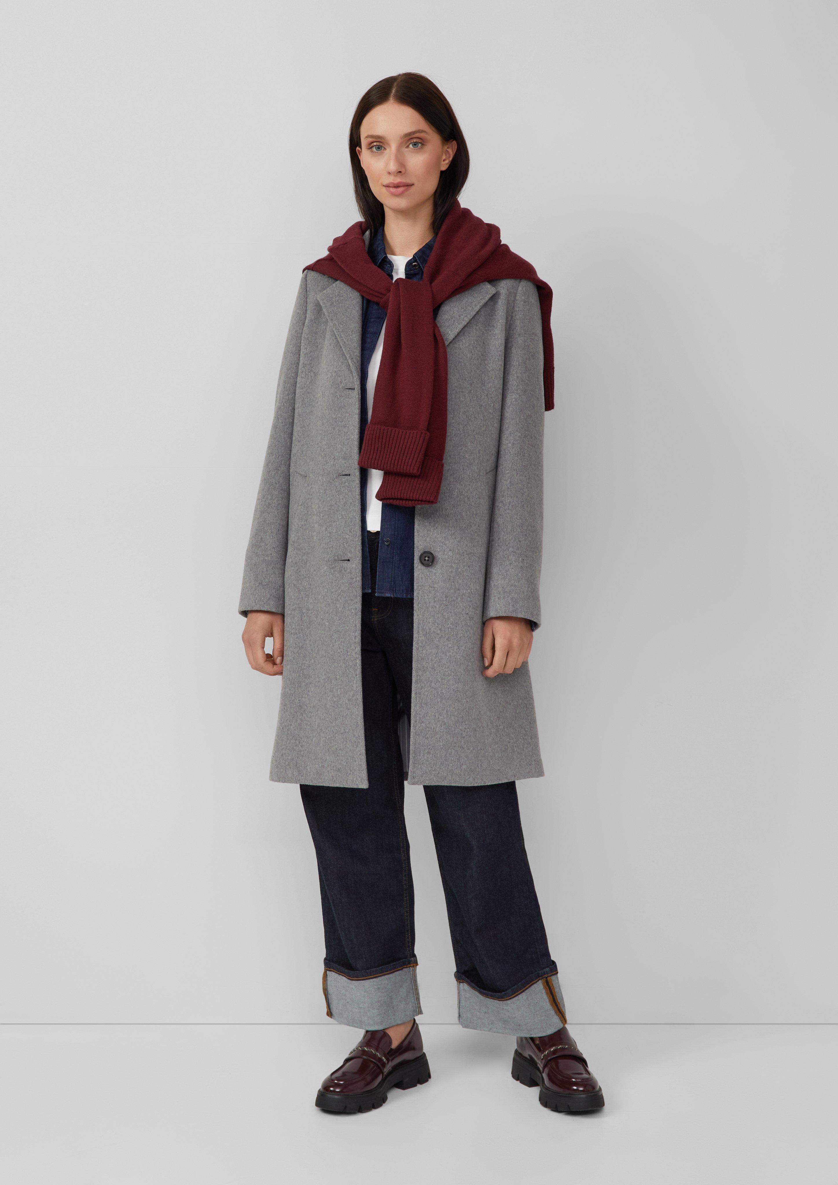 Reverskragen S Oliver Mantel Rot Wolle Winterjacken Für Damen