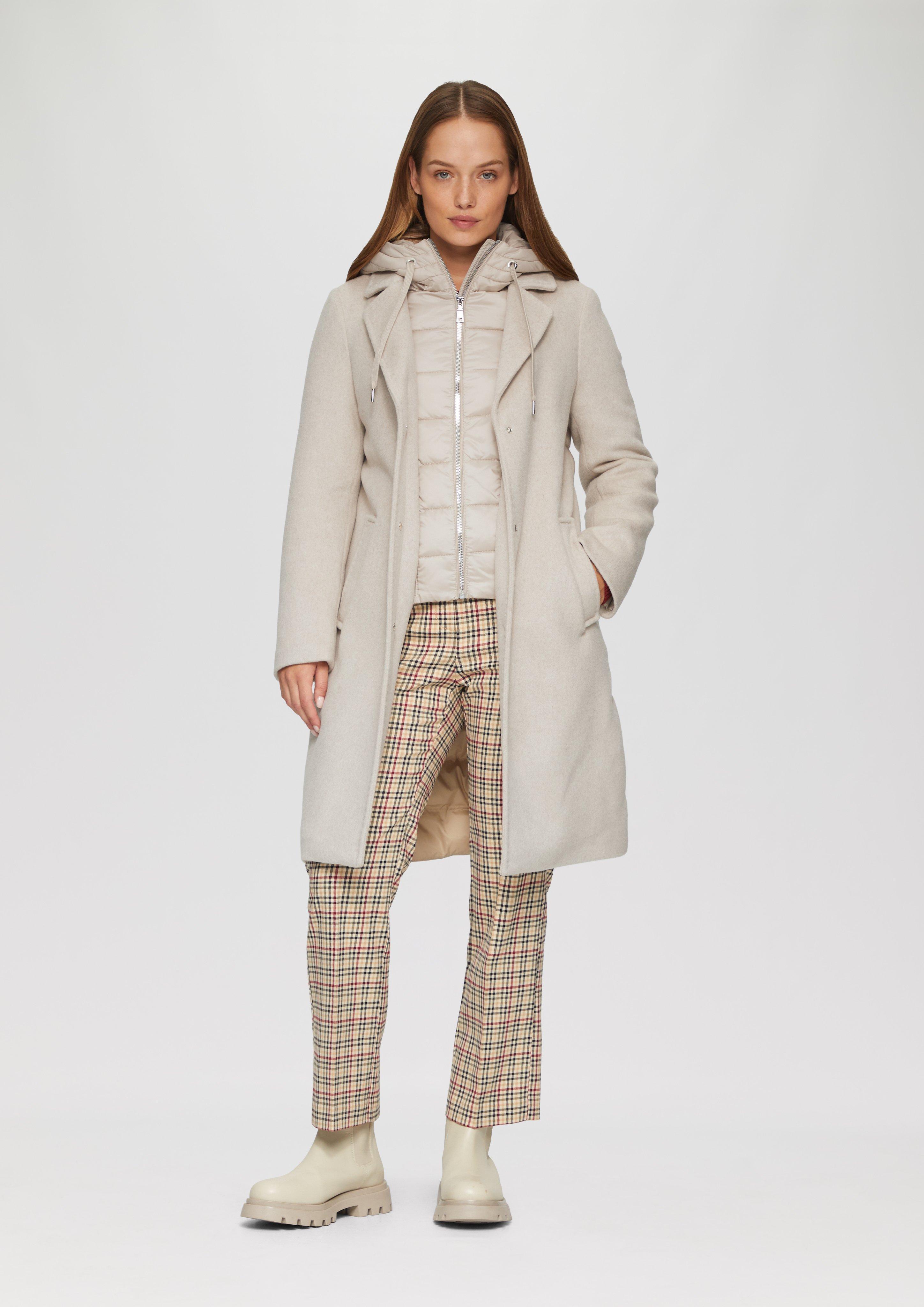 Medical Devices S Oliver Boucle Mantel Grau NEW Crew Boucle Lady