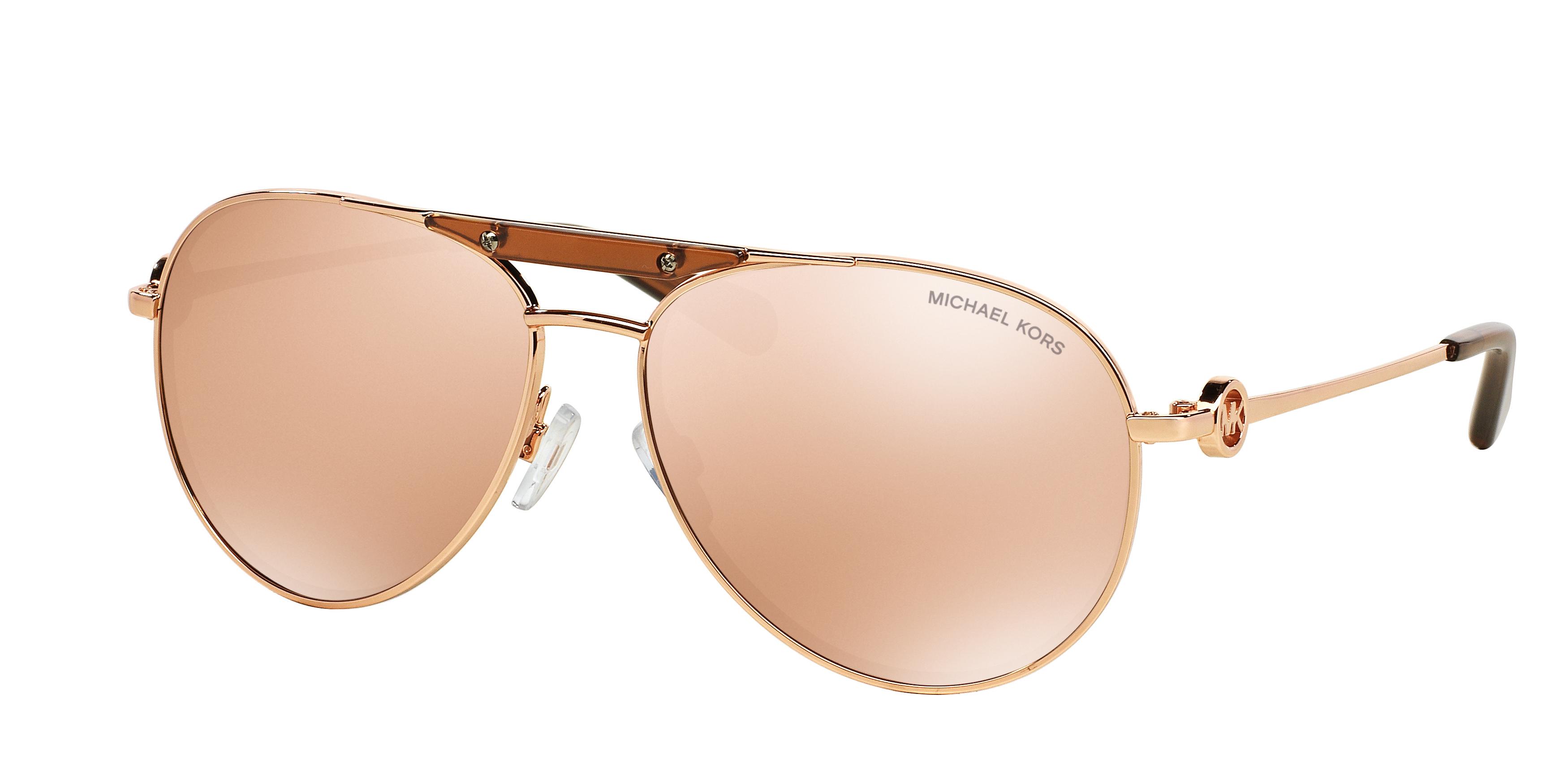 Michael Kors Zanzibar Aviator Sunglasses in Pink Lyst