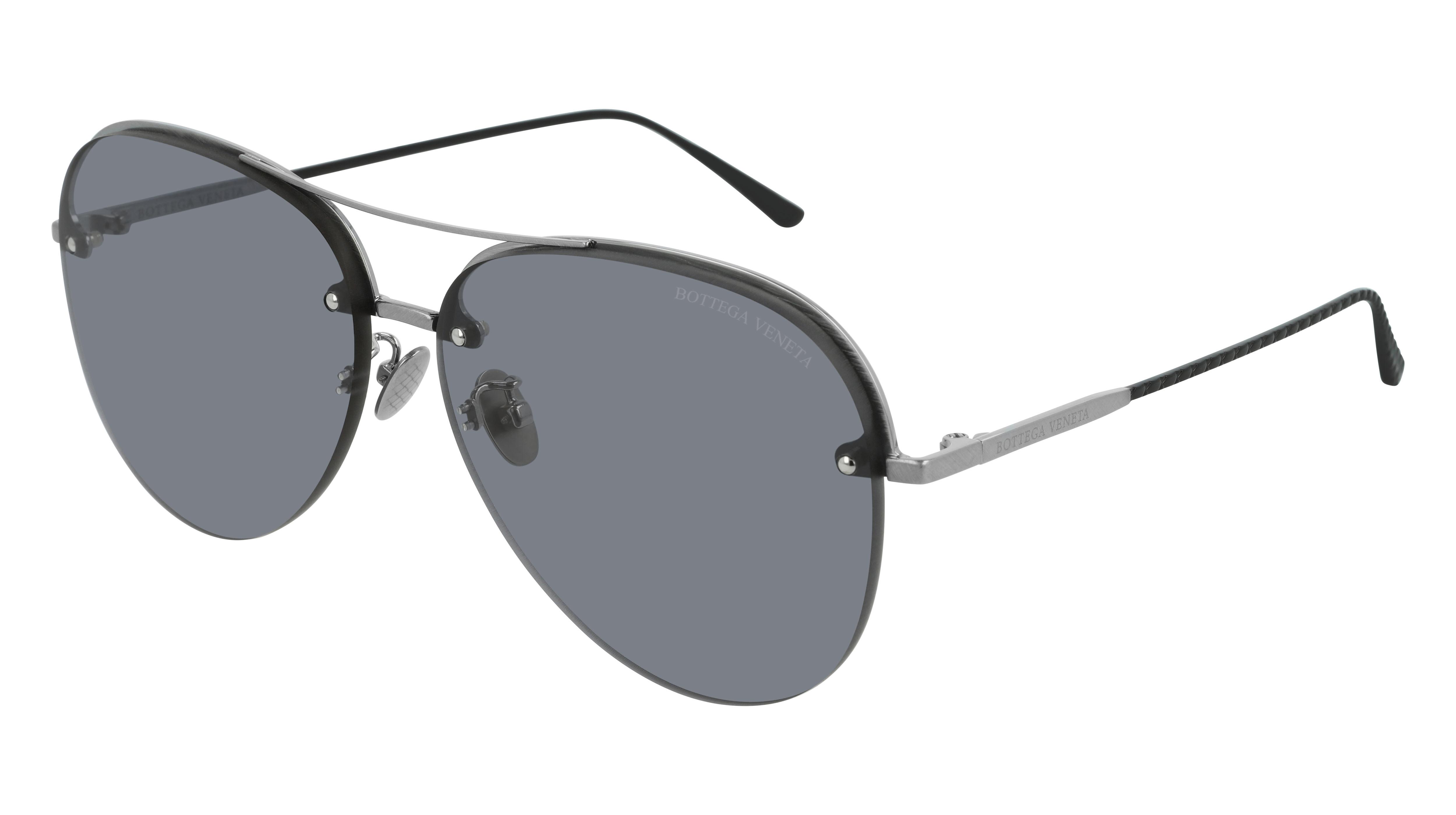 Bottega Veneta Bv0206s 001 Aviator Sunglasses In Ruthenium Gray Lyst