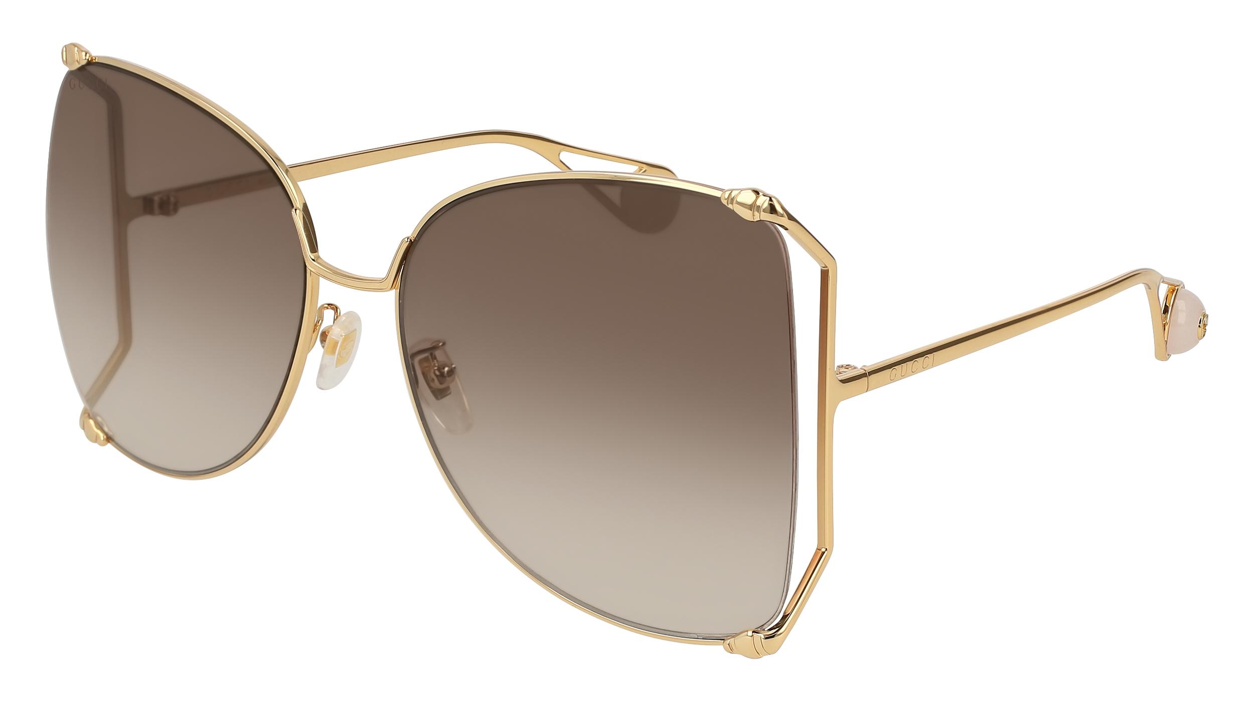 Dag Omdat Verfijning Gucci GG0252 Butterfly Sunglasses - Women in Brown | Lyst