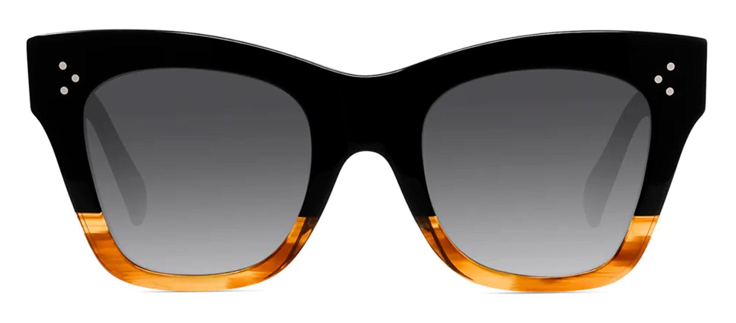 Celine Cl 4004 In 02d Wayfarer Polarized Sunglasses in Black | Lyst