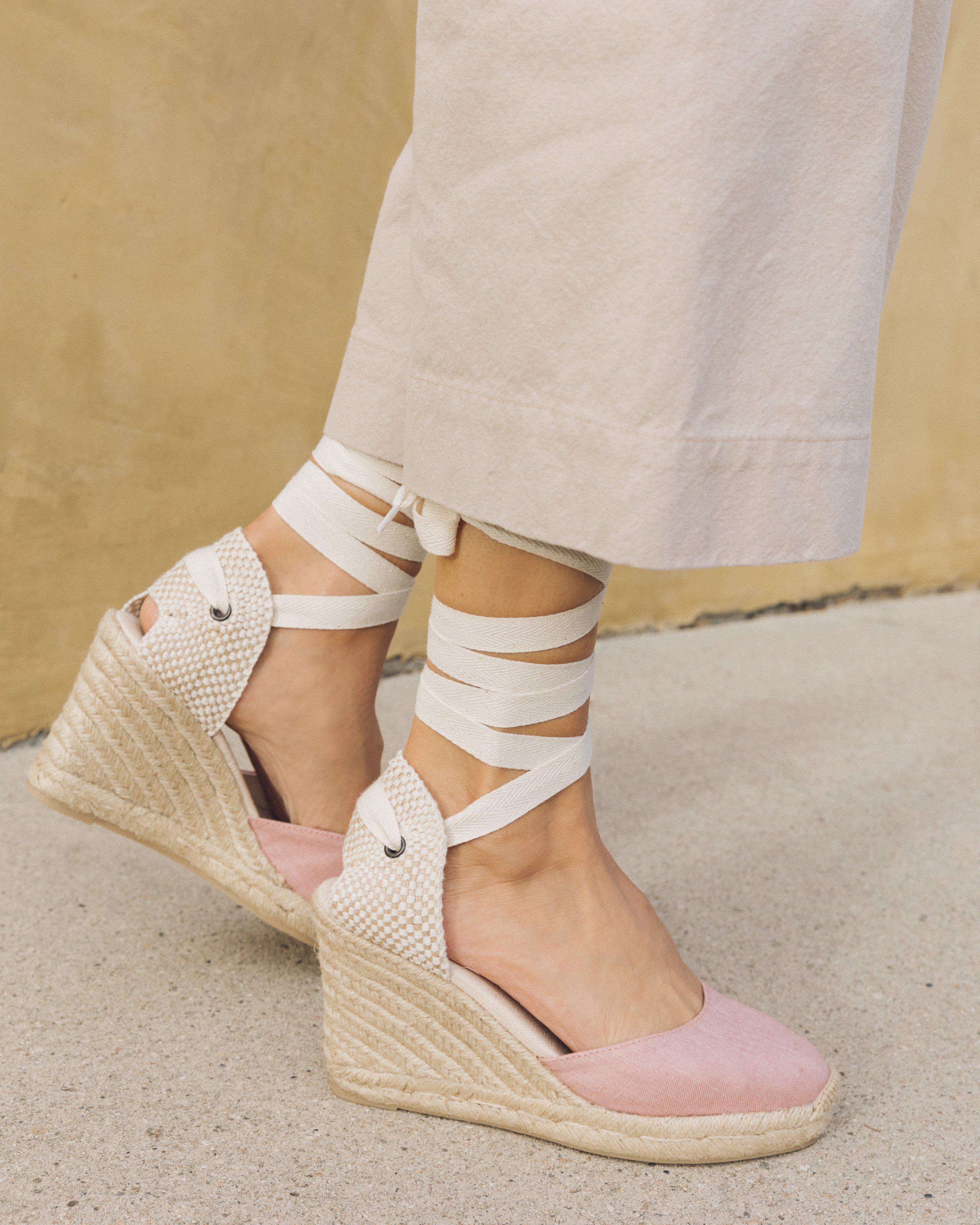soludos tall wedge linen