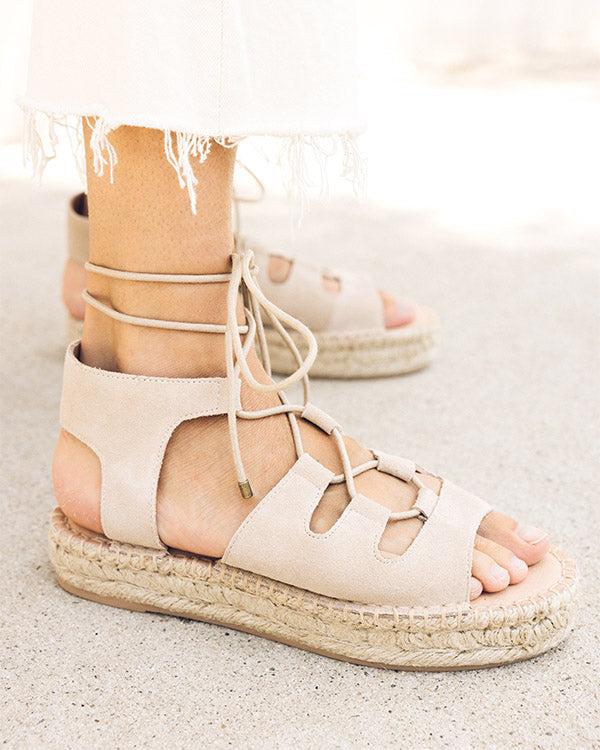 Soludos Sedona Ghillie Espadrille Sandal in Natural | Lyst