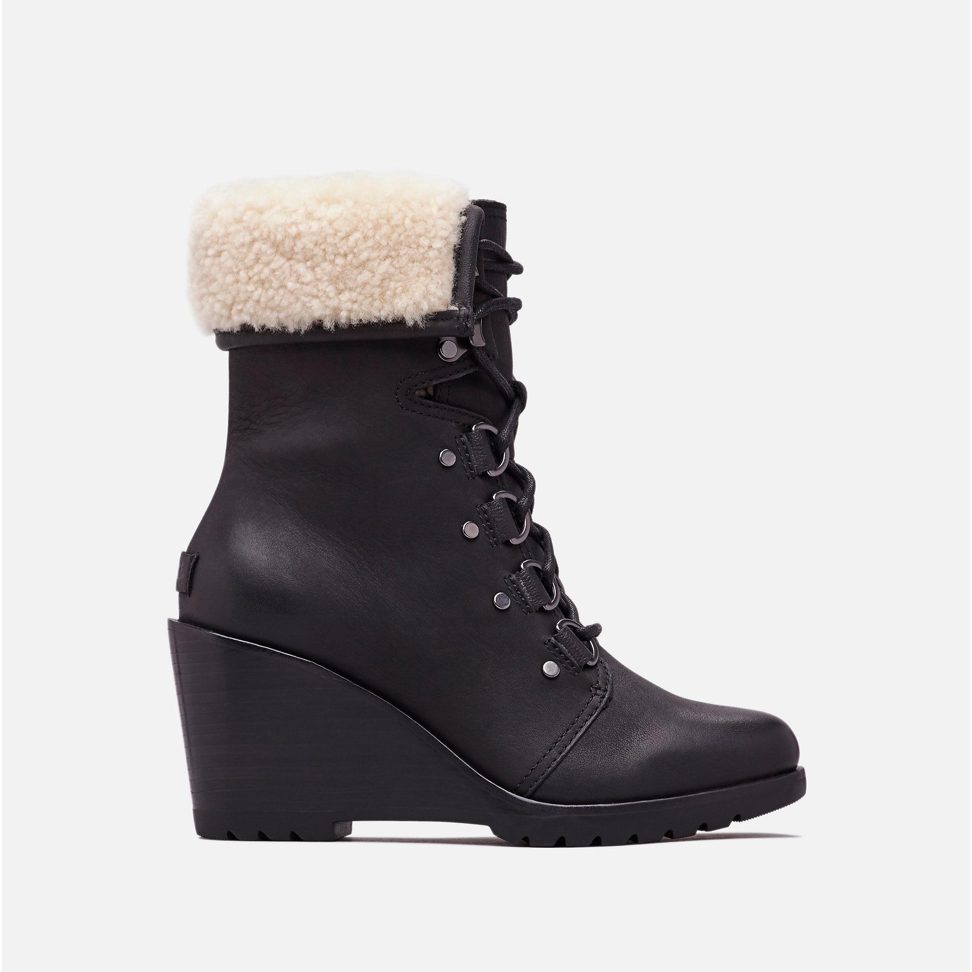 sorel after hours lace shearling