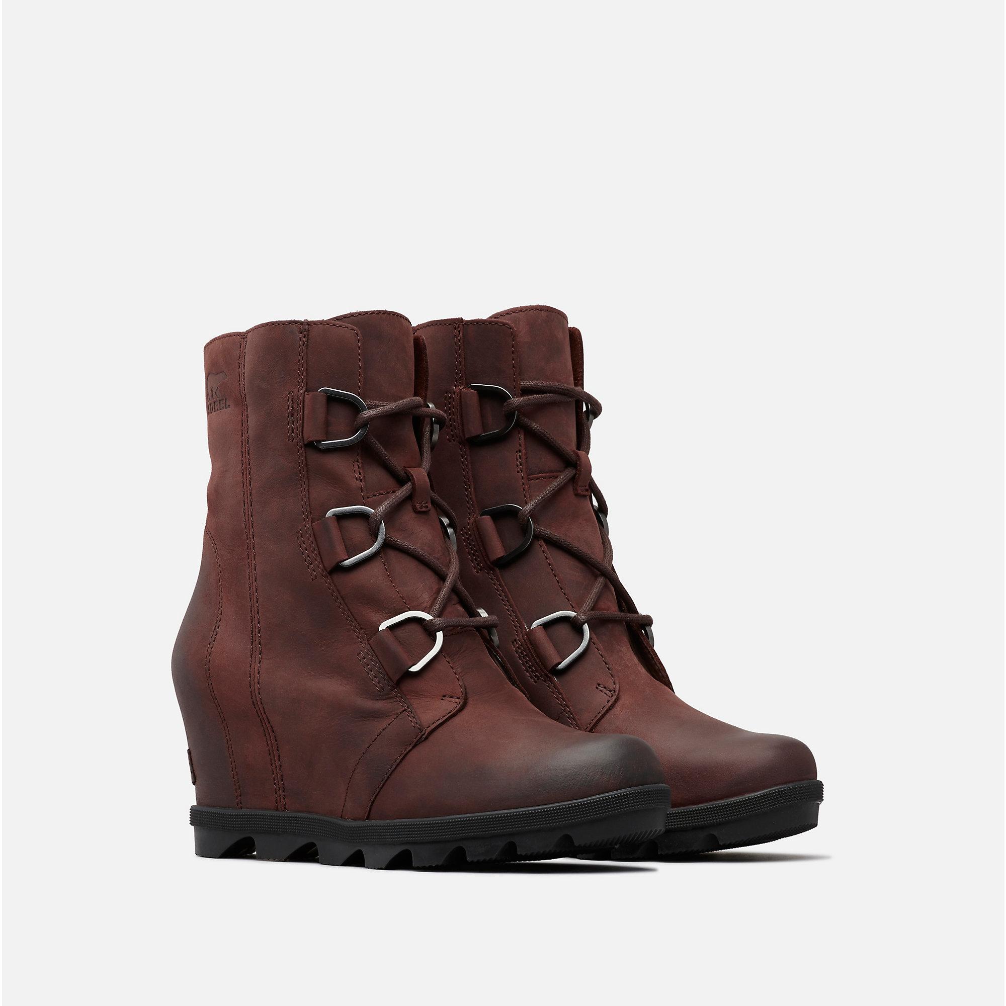 sorel joan of arctic leather wedge boot