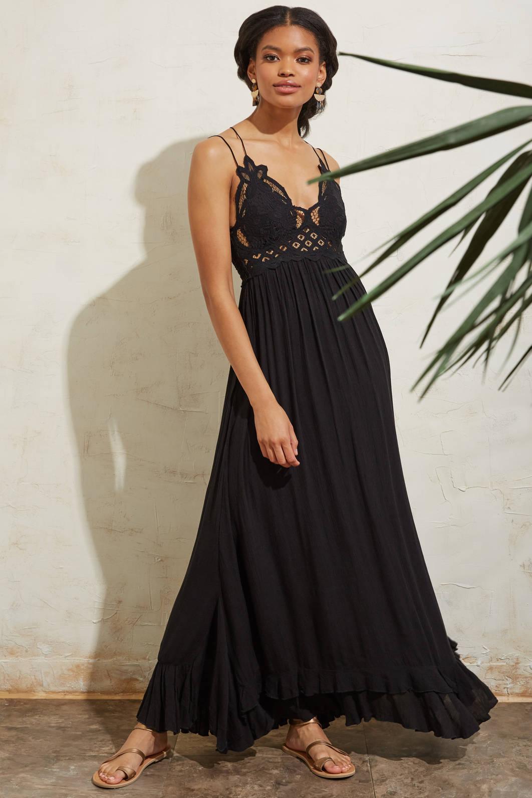 free people adella dress black