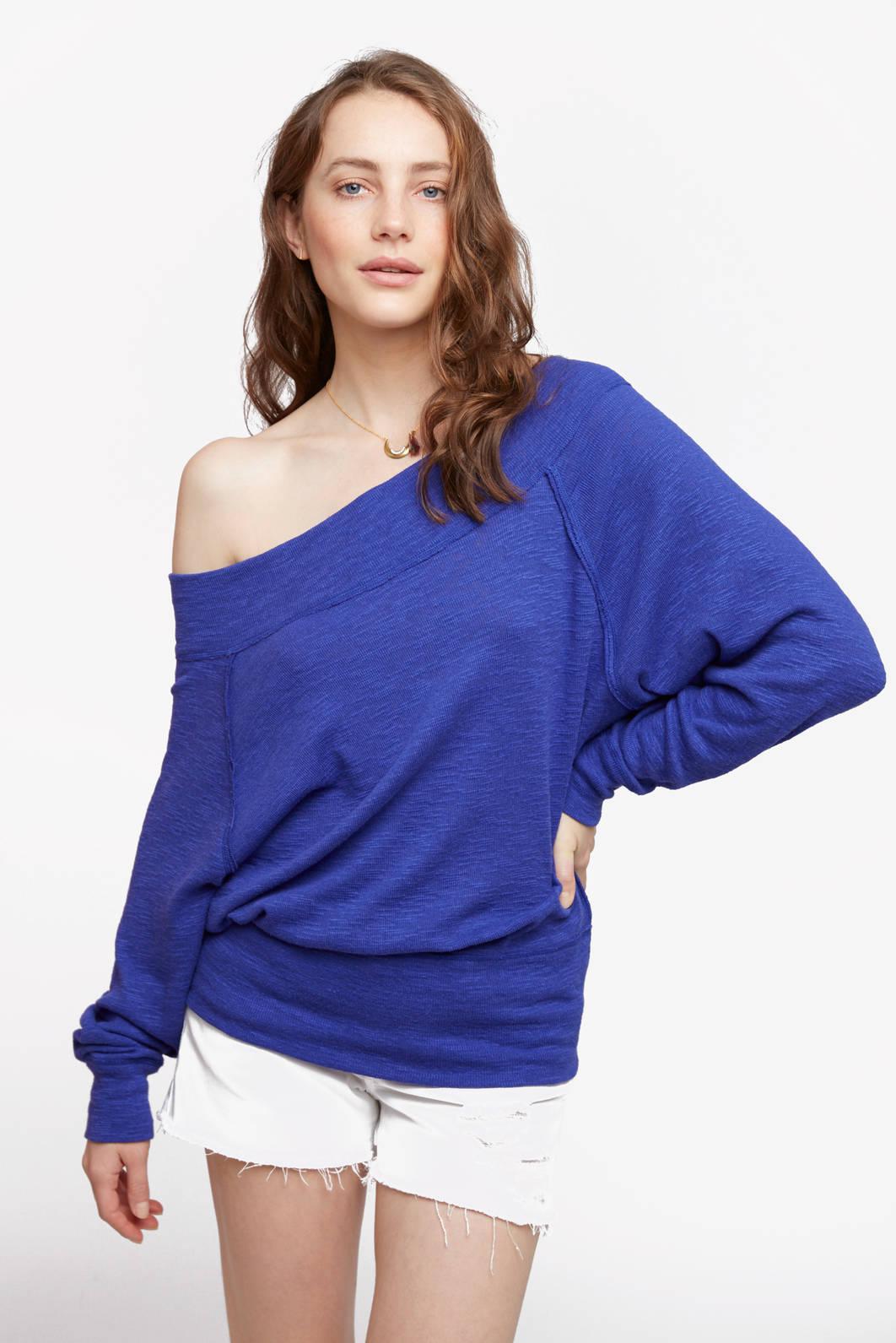 off the shoulder thermal top