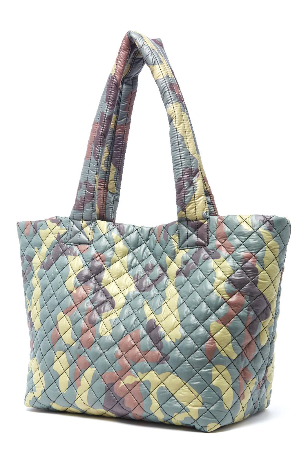 quilted camo tote bag
