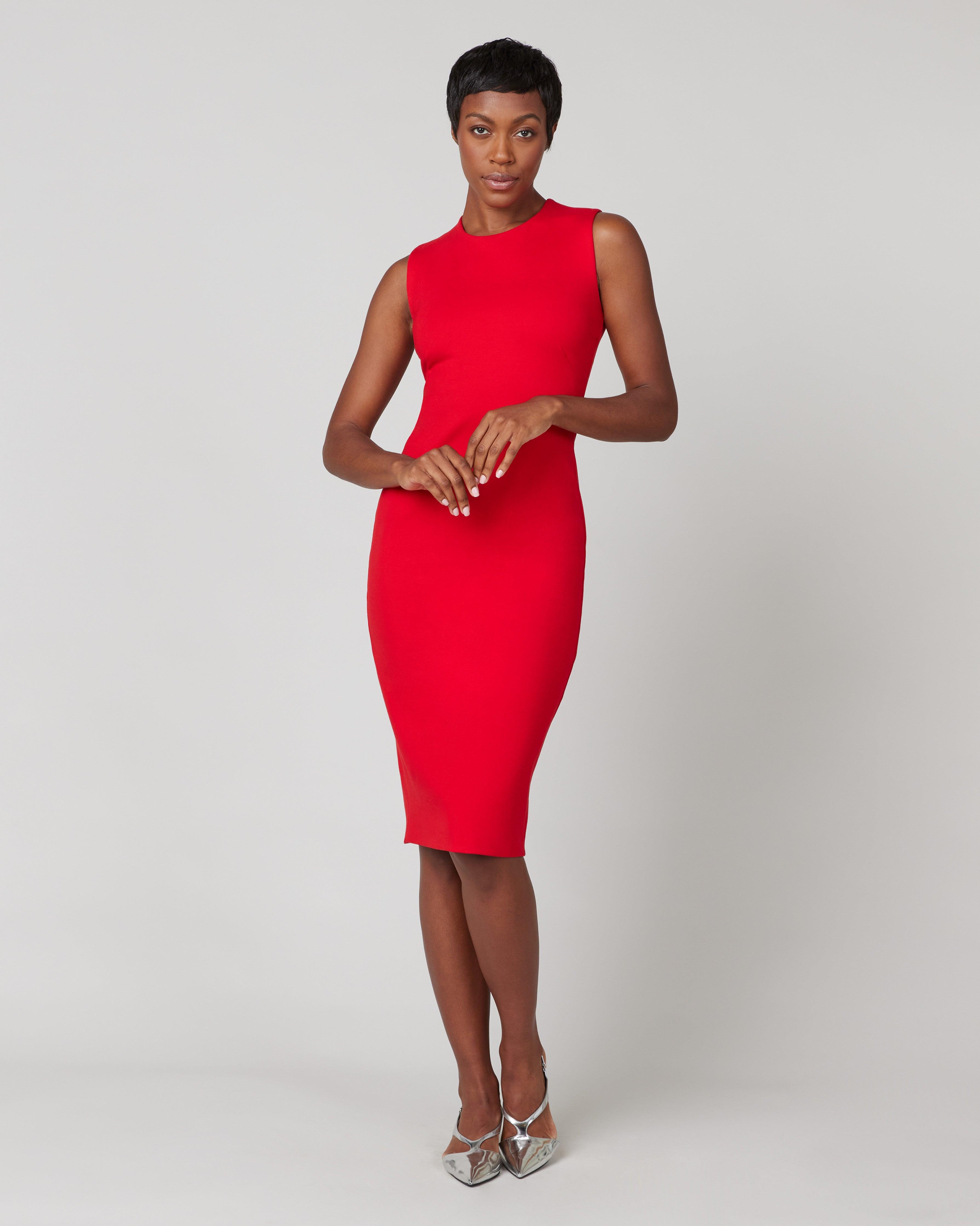 Spanx The Perfect Sheath Dress in Red | Lyst