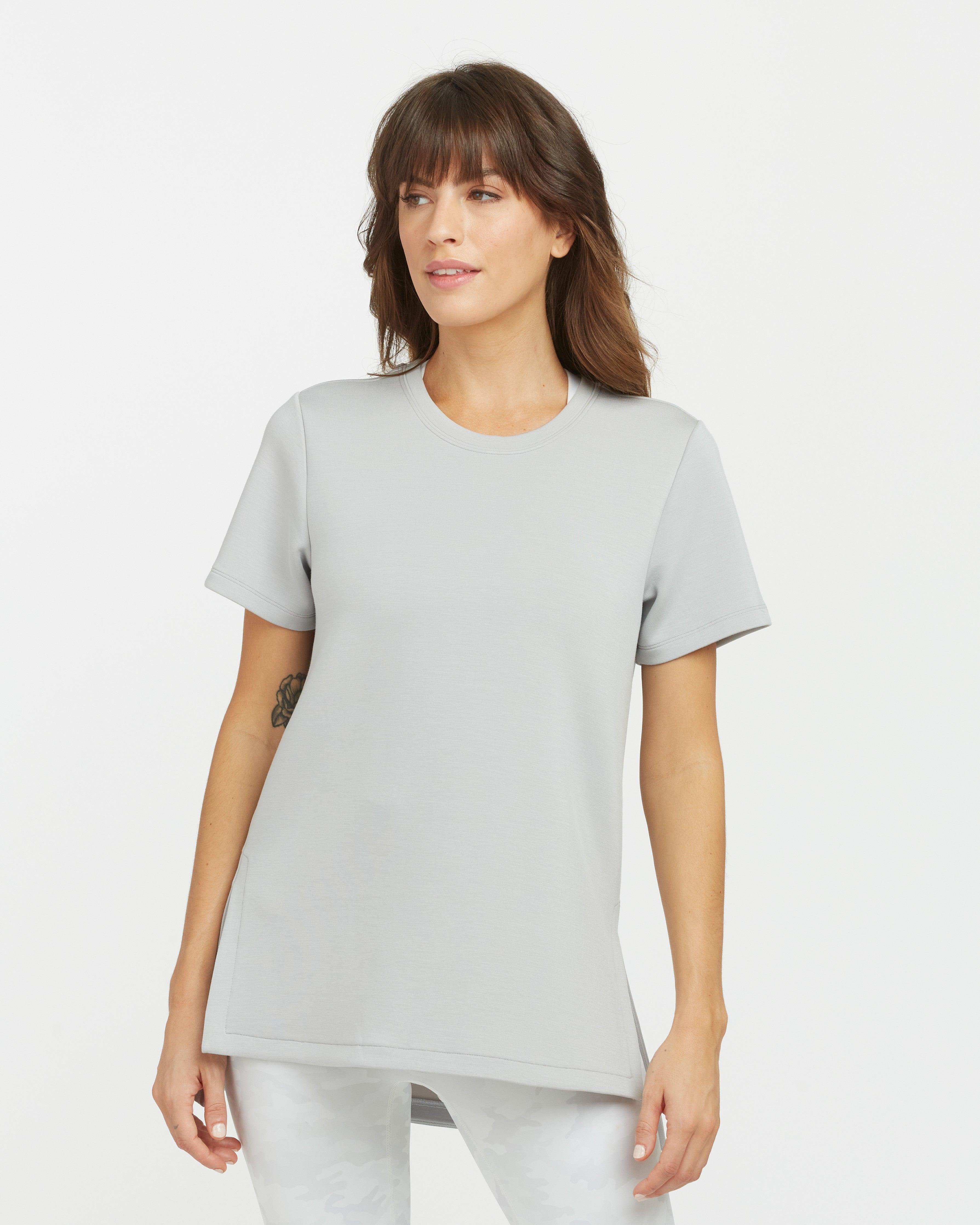 Spanx Airessentials Short Sleeve 'got-ya-covered' Tee in Gray | Lyst