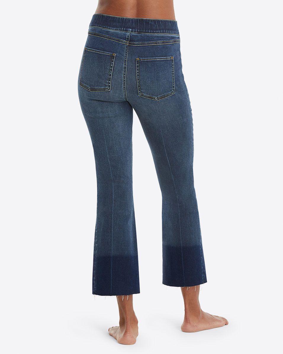 Spanx Denim Cropped Flare Jeans in Blue Lyst