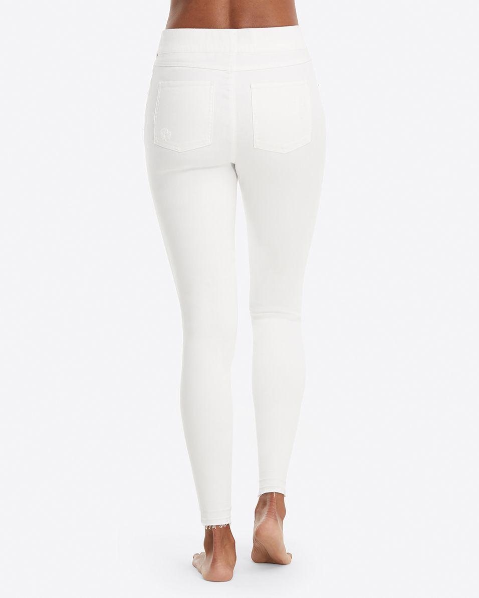 spanx distressed skinny jeans white