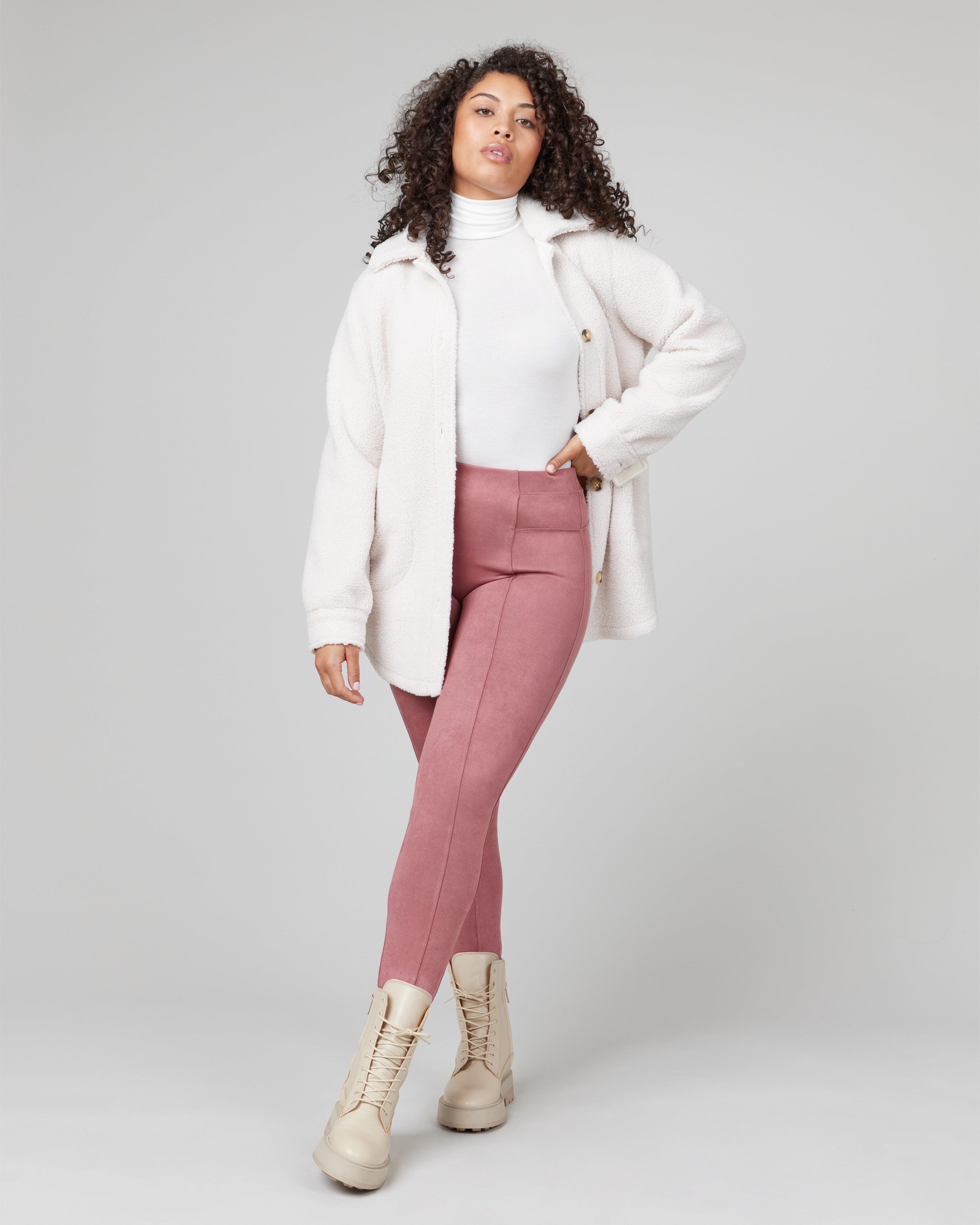 Spanx Luxe Fleece Shirt Jacket in White