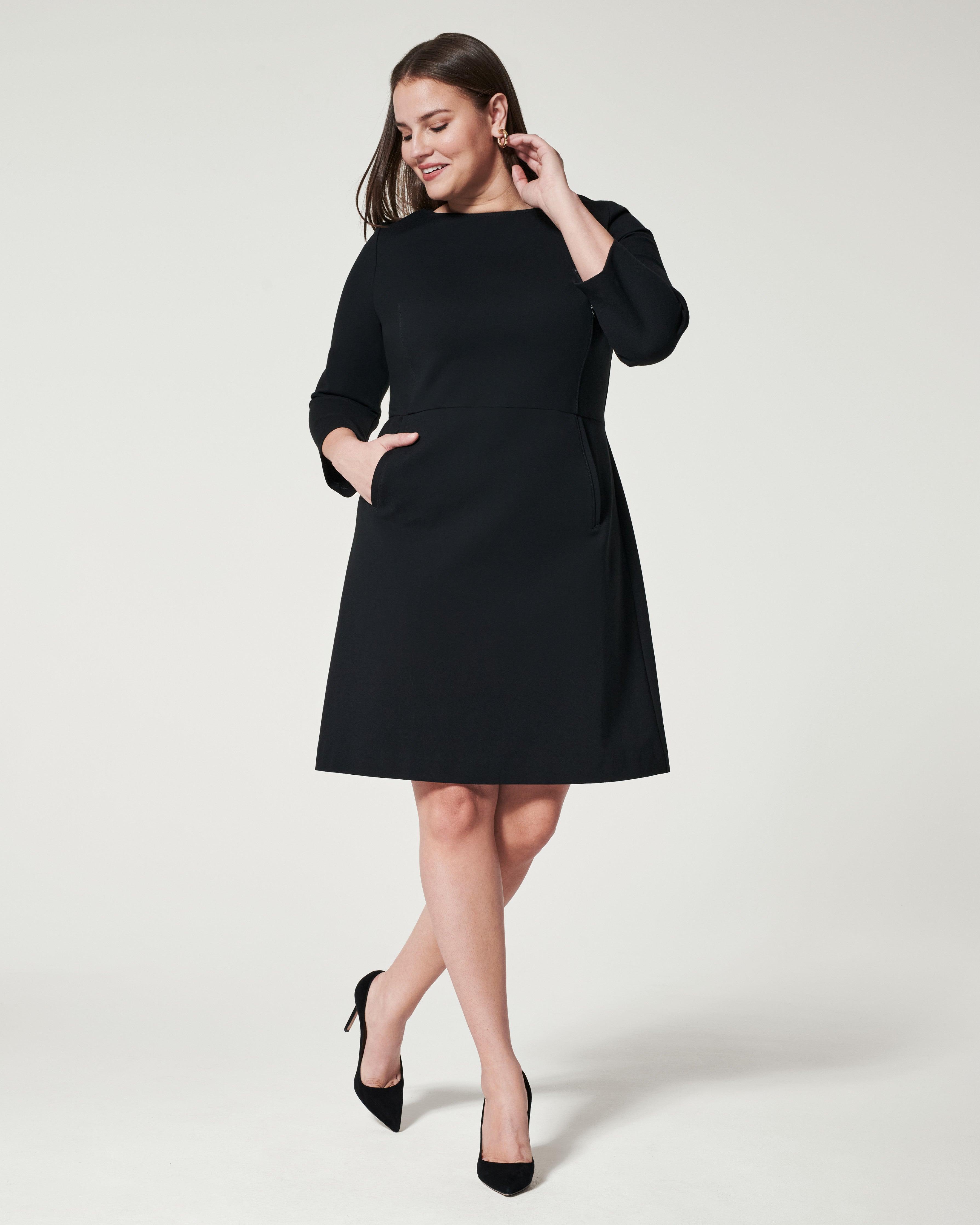 Spanx The Perfect Aline 3/4 Sleeve Dress in Blue Lyst