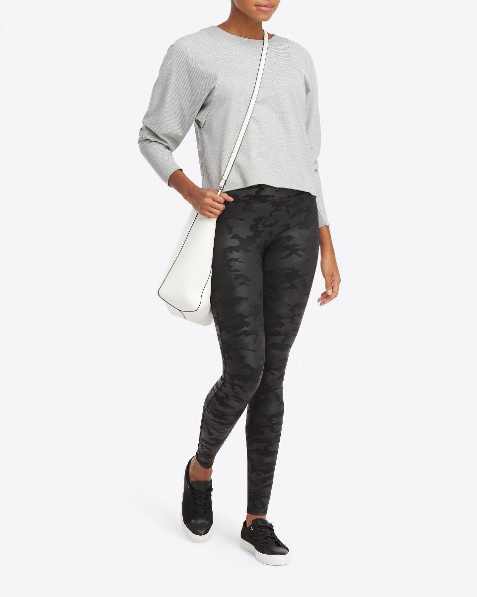 Spanx Faux Leather Camo Leggings in 
