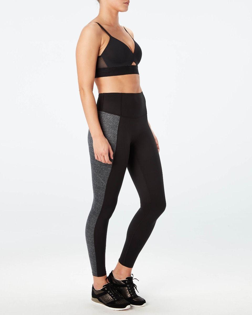 Spanx Cotton Booty Boost Active Printed Leggings in Black - Lyst