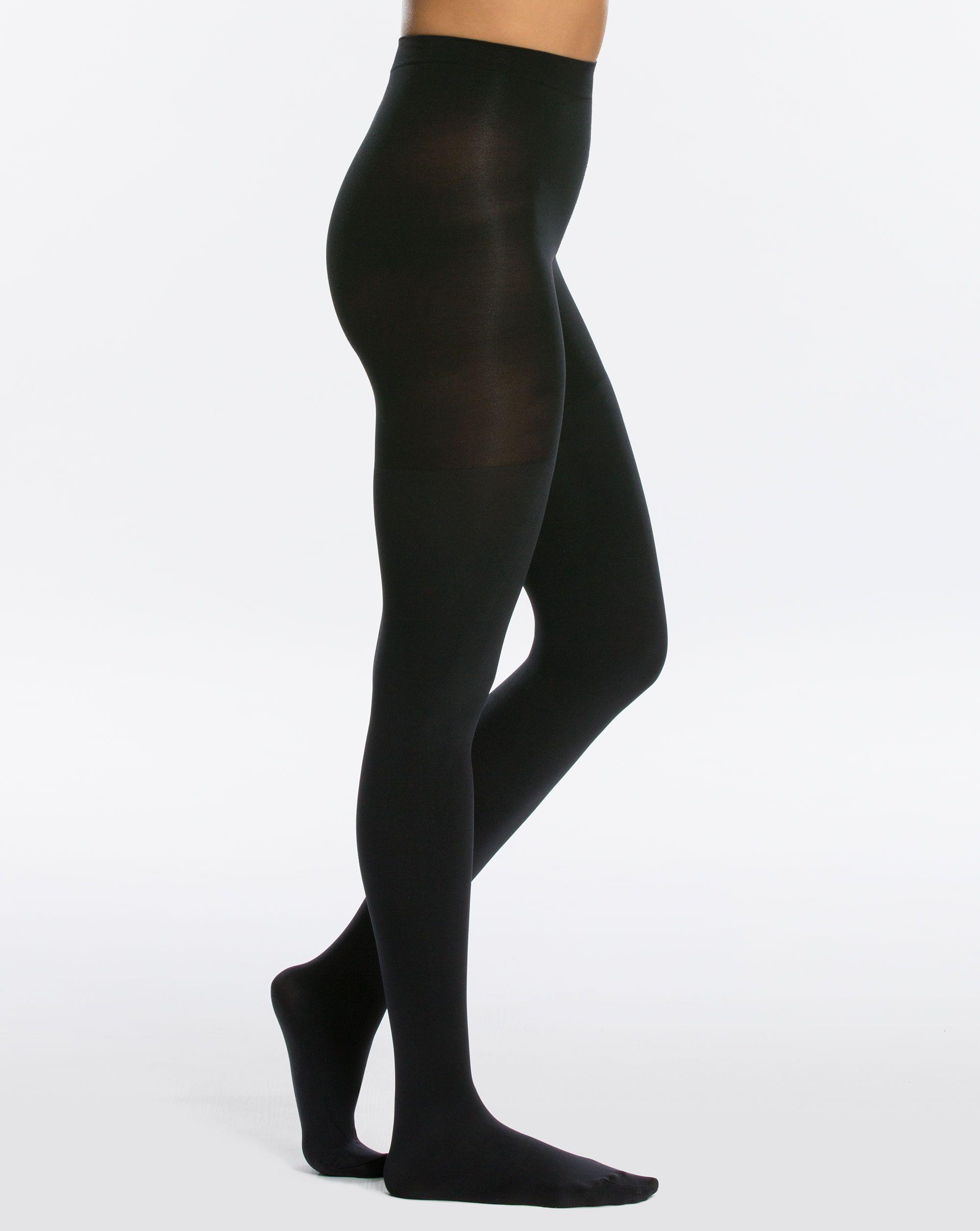 Spanx Cotton Luxe Leg Blackout Midthigh Shaping Tights Lyst