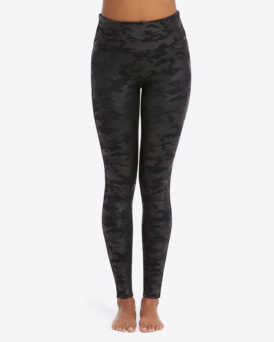 Spanx Faux Leather Camo Leggings in 