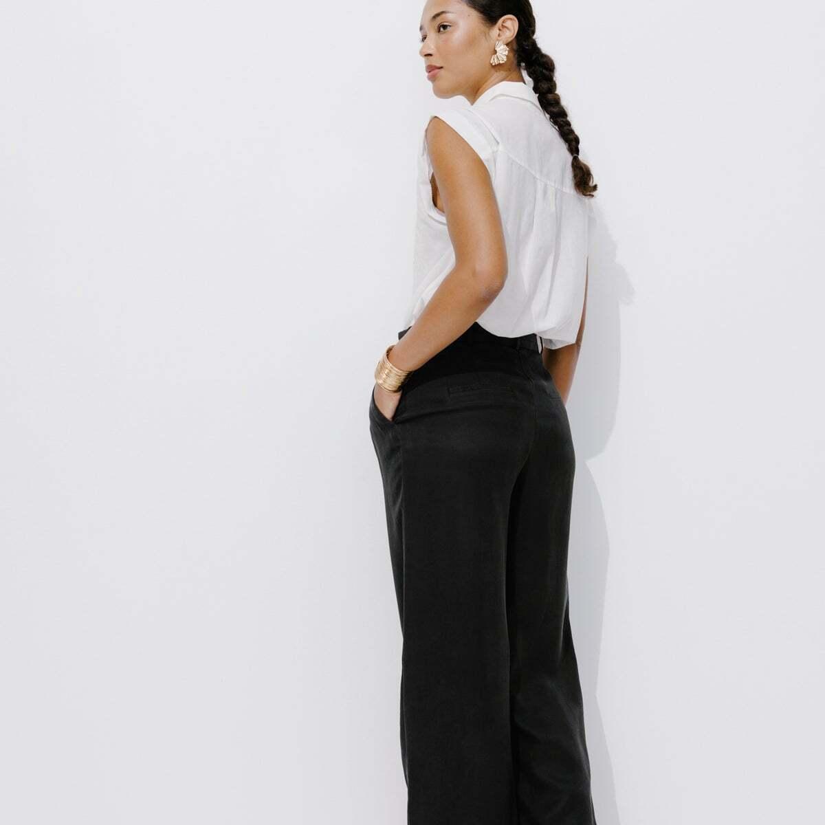 Pantalon lyocell promod hotsell