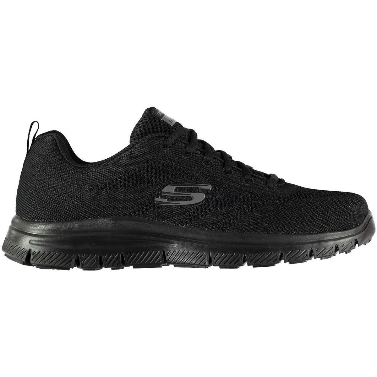 skechers memory foam black