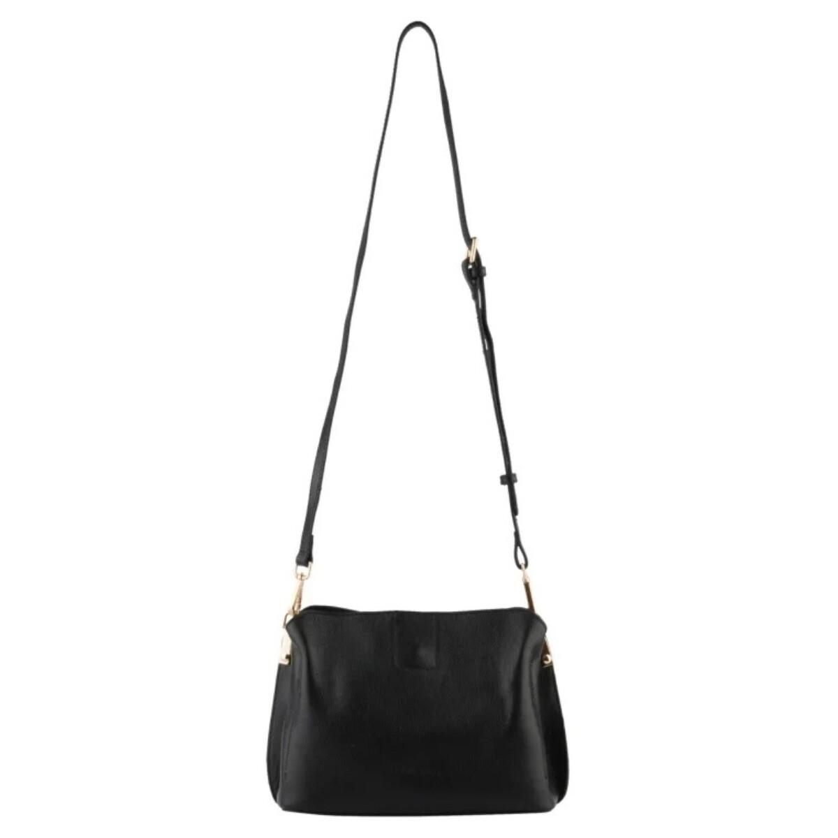 Sac Francinel Cuir Noir – Sac à Main épaule Ou Main – état Très Correct
