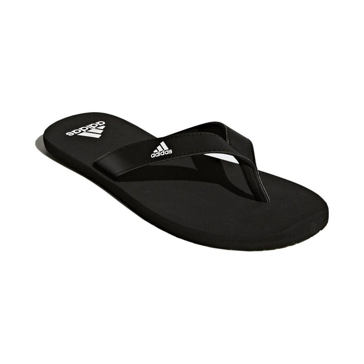 adidas black flip flops