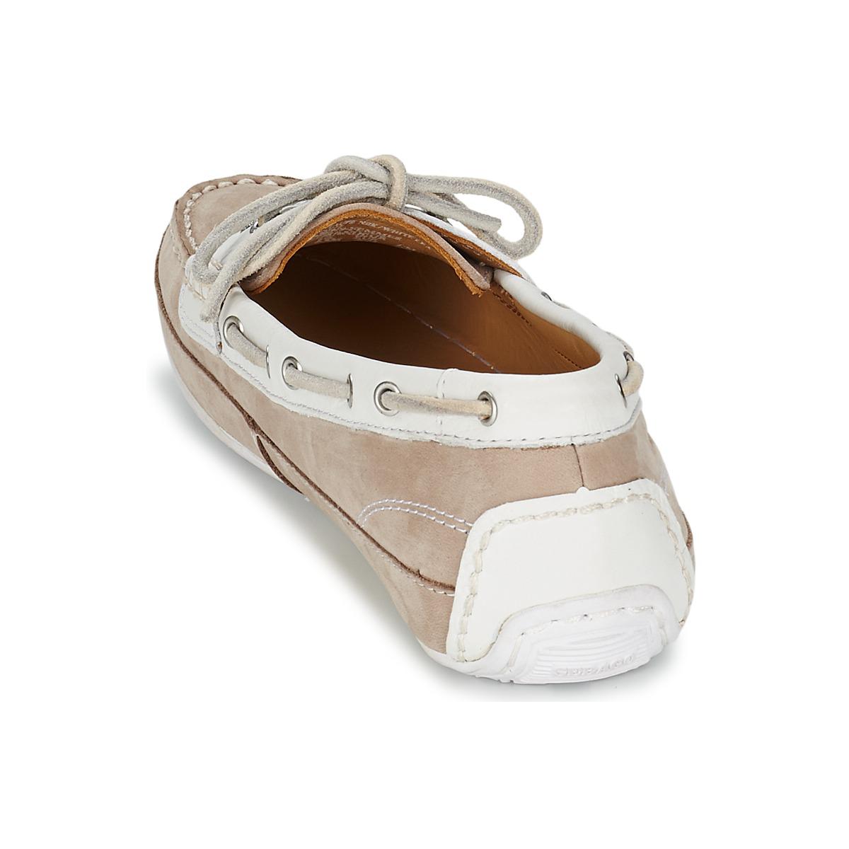 Sebago Leather Bala Women's Boat Shoes In Beige in Natural Lyst