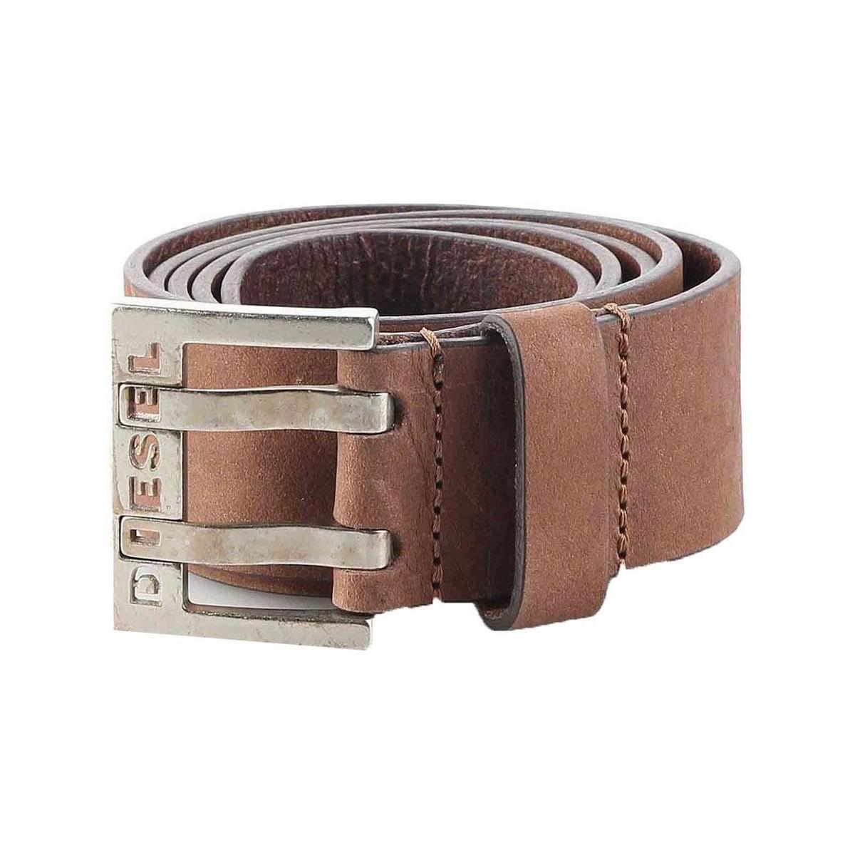 DIESEL Bit Ii Leather Belt Men's Belt In Brown for Men - Lyst