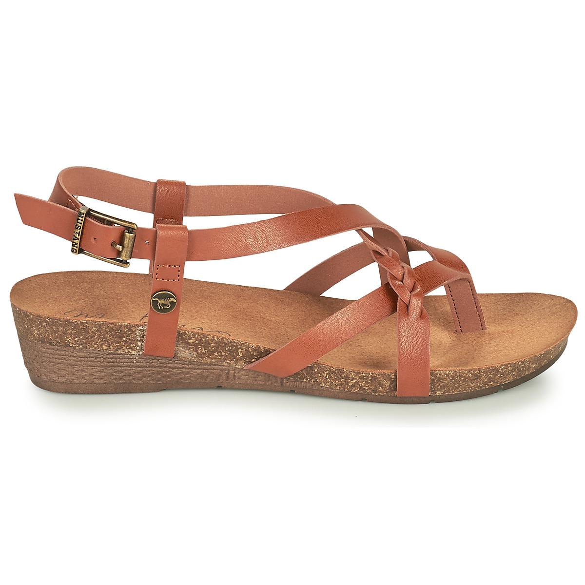 Mustang Sandalen Tomah in het Bruin - Lyst