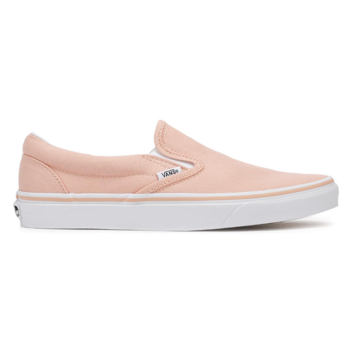 peach slip on vans