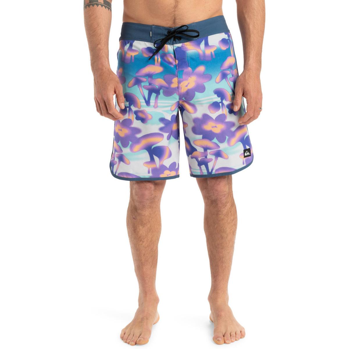 Maillot De Bain Homme Quiksilver Vert à Carreaux - Taille S, Style Boardshorts