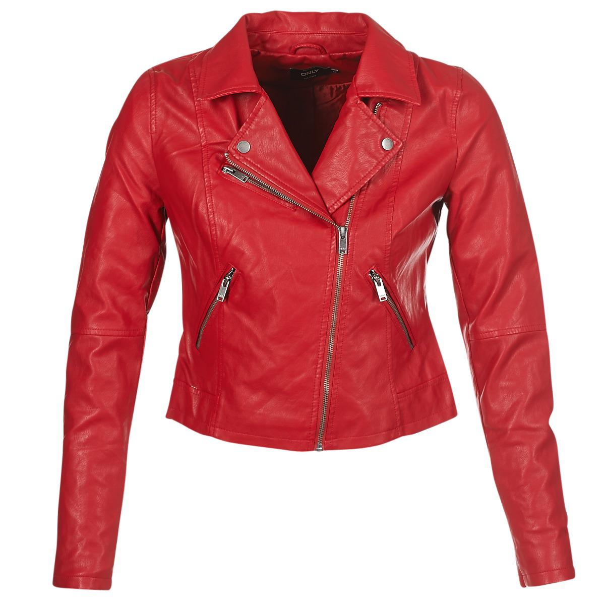 only red leather jacket