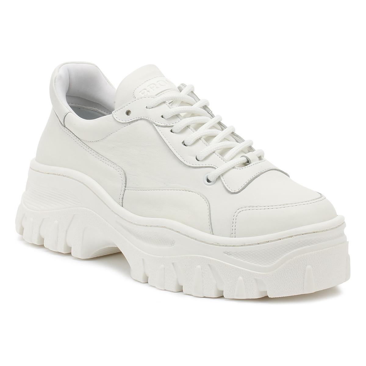 womens chunky white trainers